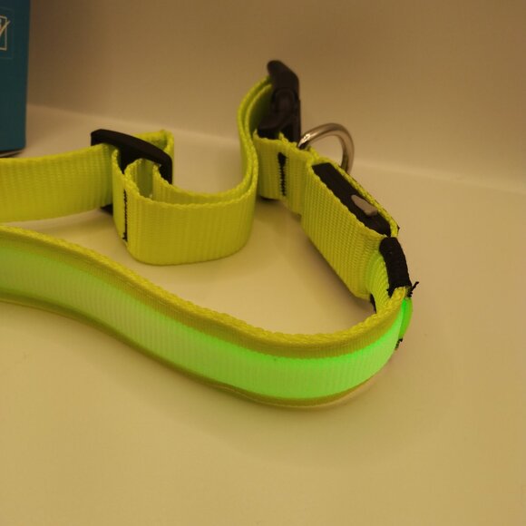 Vizpet LED Dog collar Light Up Dog Collar Adjustable USB Rechargeable size XL - Picture 5 of 13